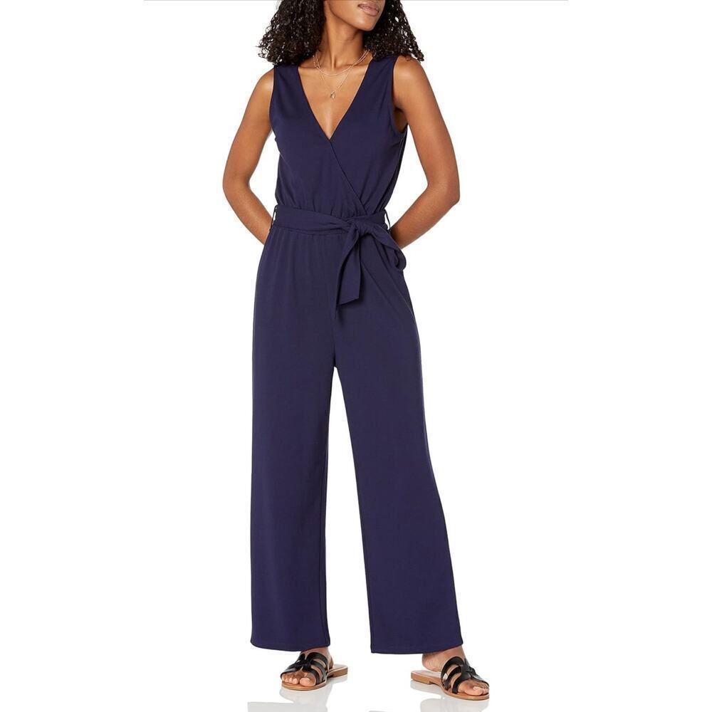 The Drop Women's Sleeveless Wrap Jumpsuit